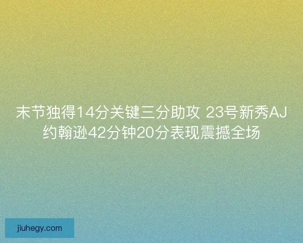 末节独得14分关键三分助攻 23号新秀AJ约翰逊42分钟20分表现震撼全场